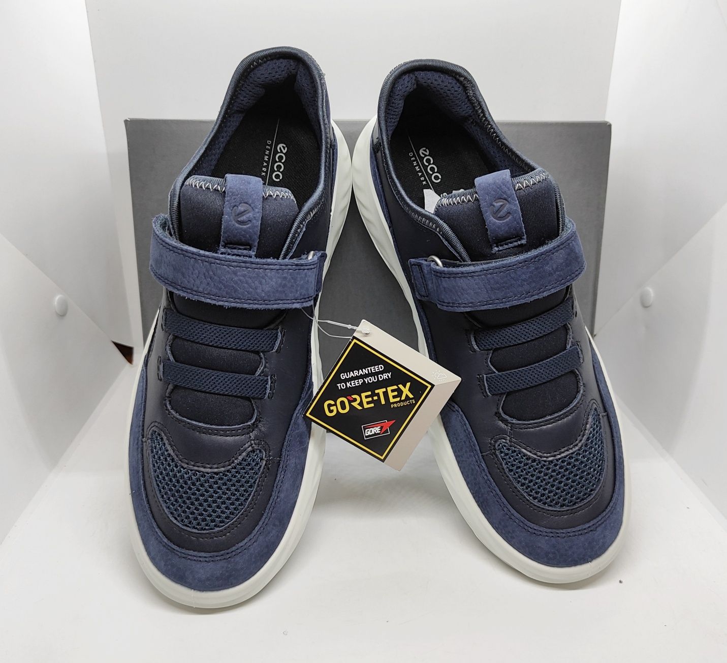 кожаные EU38 24,5см кроссовки Ecco Sp.1 Gore Tex оригинал