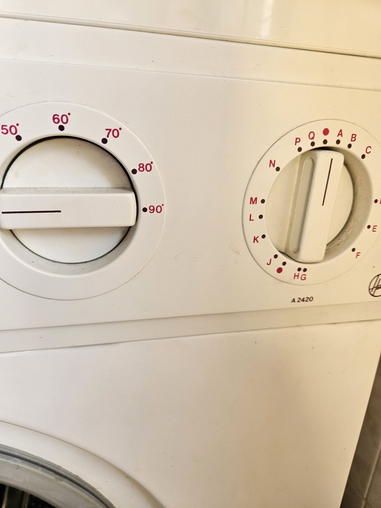 Hoover Maquina lavar roupa A2420 para peças