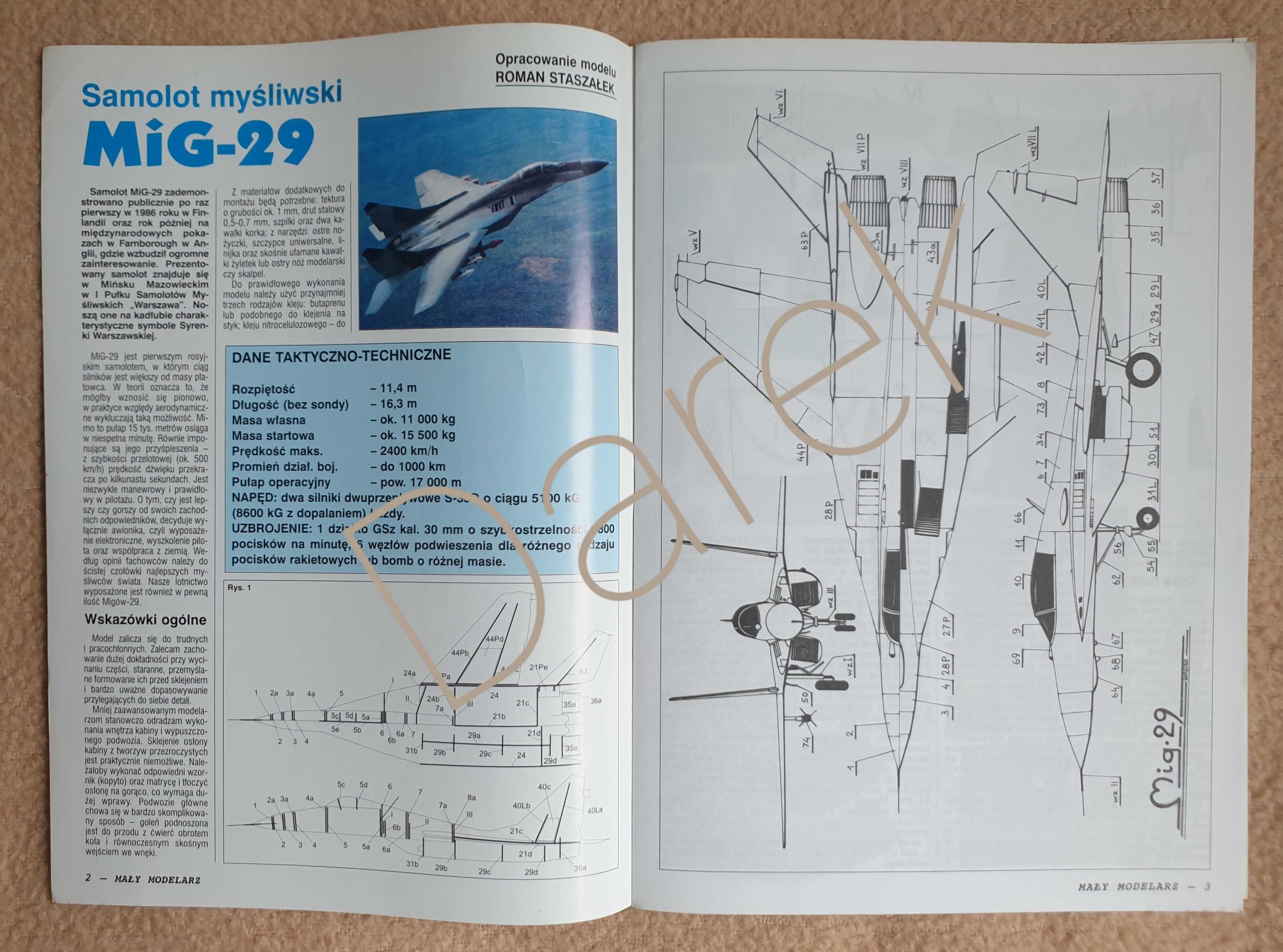 MiG-29 Mały Modelarz 7-8/2002