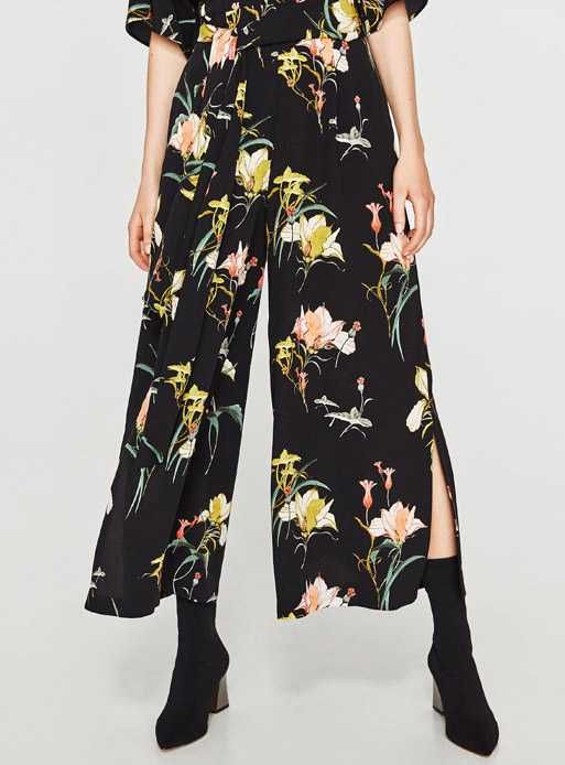 Black Floral-Print Jumpsuit/Romper from Zara, Size: M, New with Tag64552096761985121