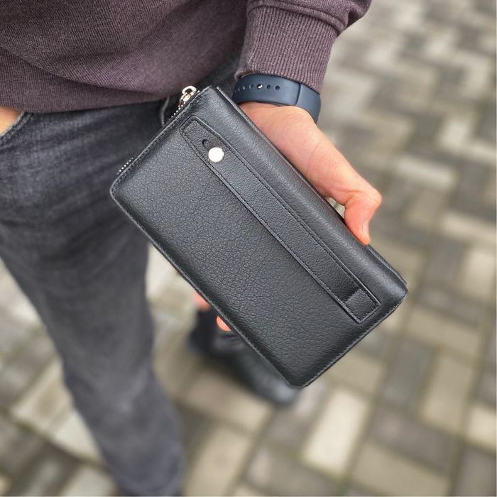 Чоловіче портмоне клатч гаманець натуральна шкіра AVERO