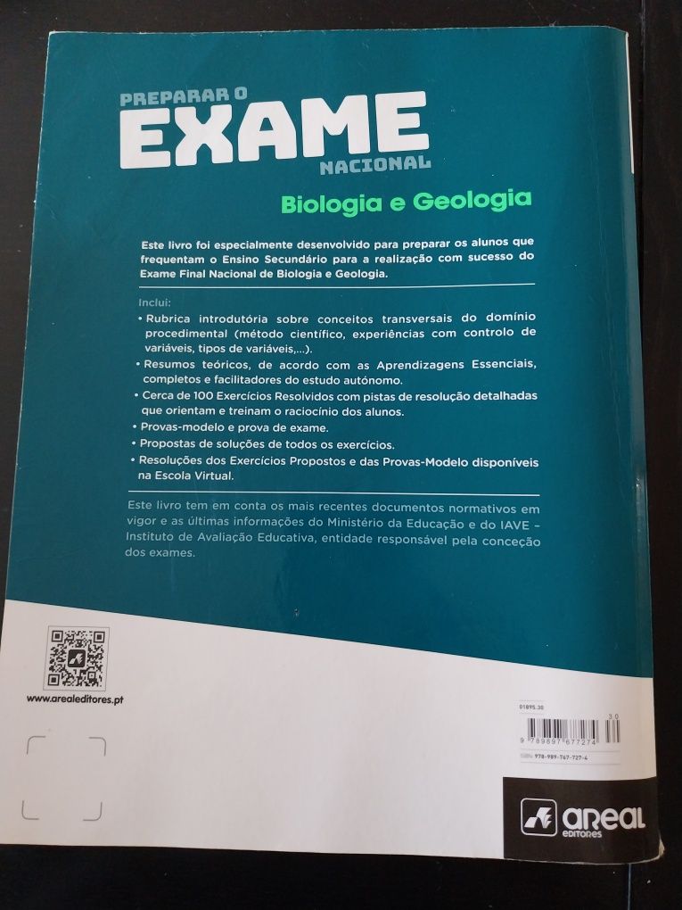 Livro Preparar o exame nacional Biologia e geologia 2022