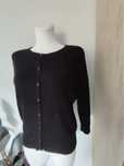 Czarny sweter damski, zapinany, rozmiar M/38