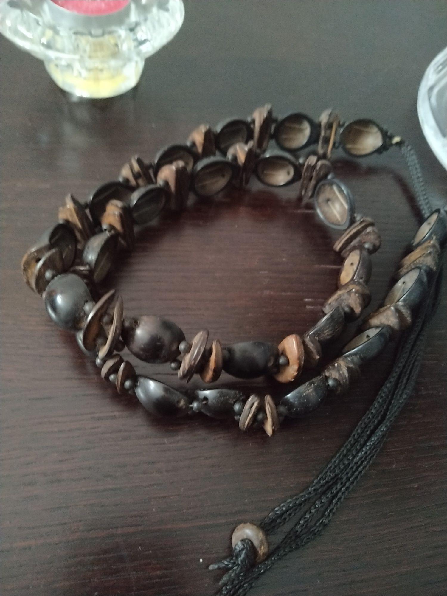 Cinto preto e castanho estilo étnico, original
