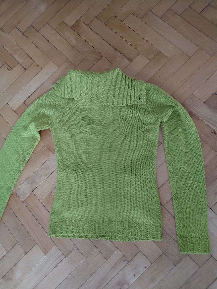 Sweter rozpinany jasno zielony S