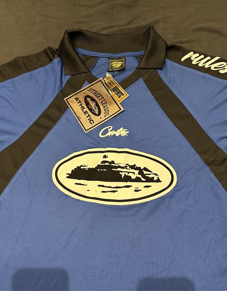 Corteiz Alcatraz Football Jersey Blue