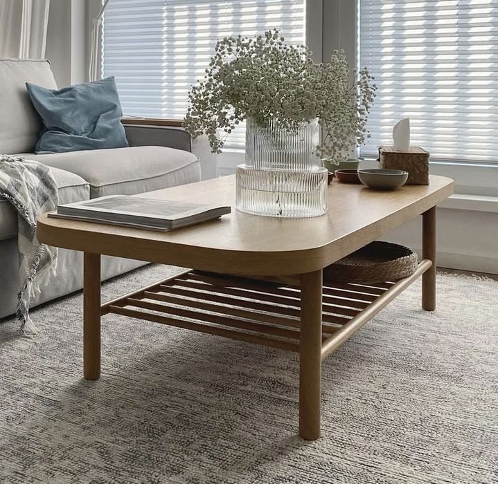 Stolik kawowy dębowy fornir ikea Listerby