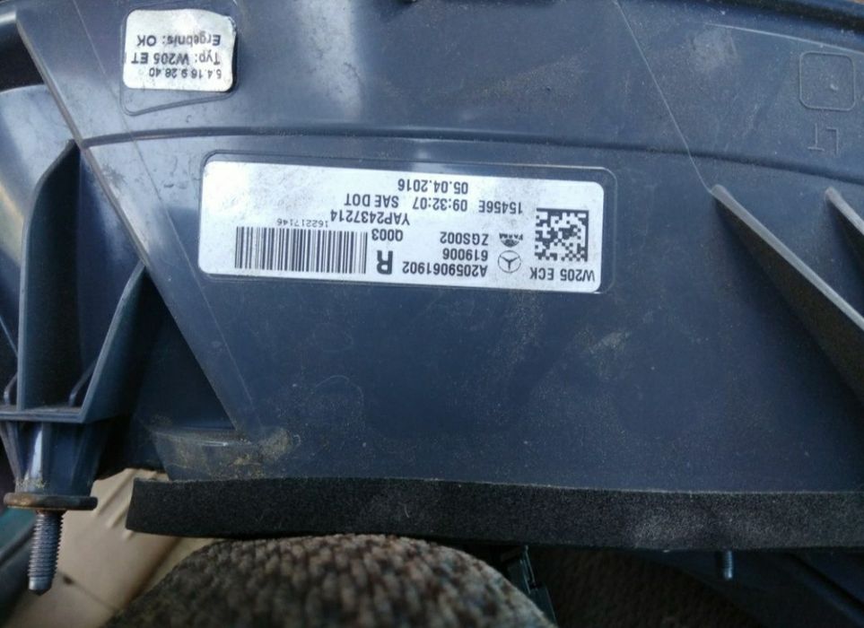 Фонарь зад  мерседес w205