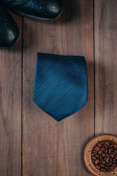 Granatowy krawat Aquascutum, 100% Jedwab / Silk, Made in England