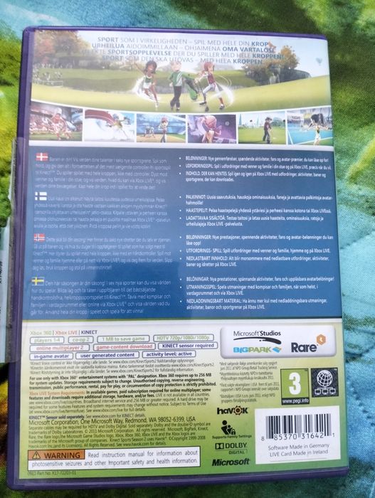 Kinect i płyta do Xbox 360