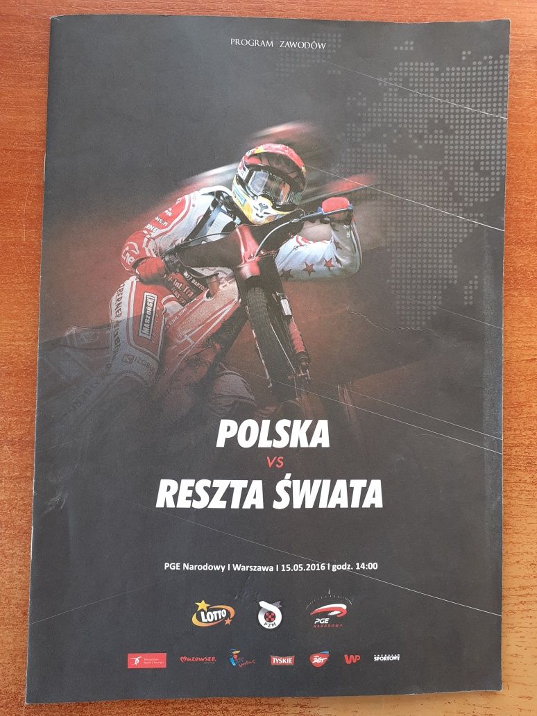 Program żużlowy Polska - Reszta Świata 2016 r. Warszawa