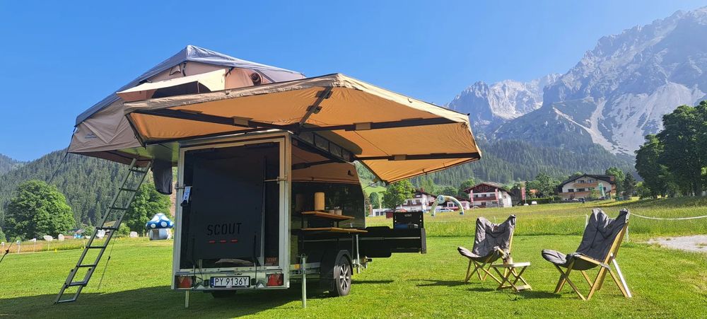 Niewiadów SCOUT  Przyczepa wyprawowa motocyklowa kempingowa namiot furgon kamper