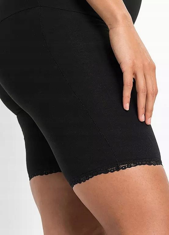 B.P.C 2-pak legginsy krótkie kolarki ciążowe bawełna organiczna r.36/3