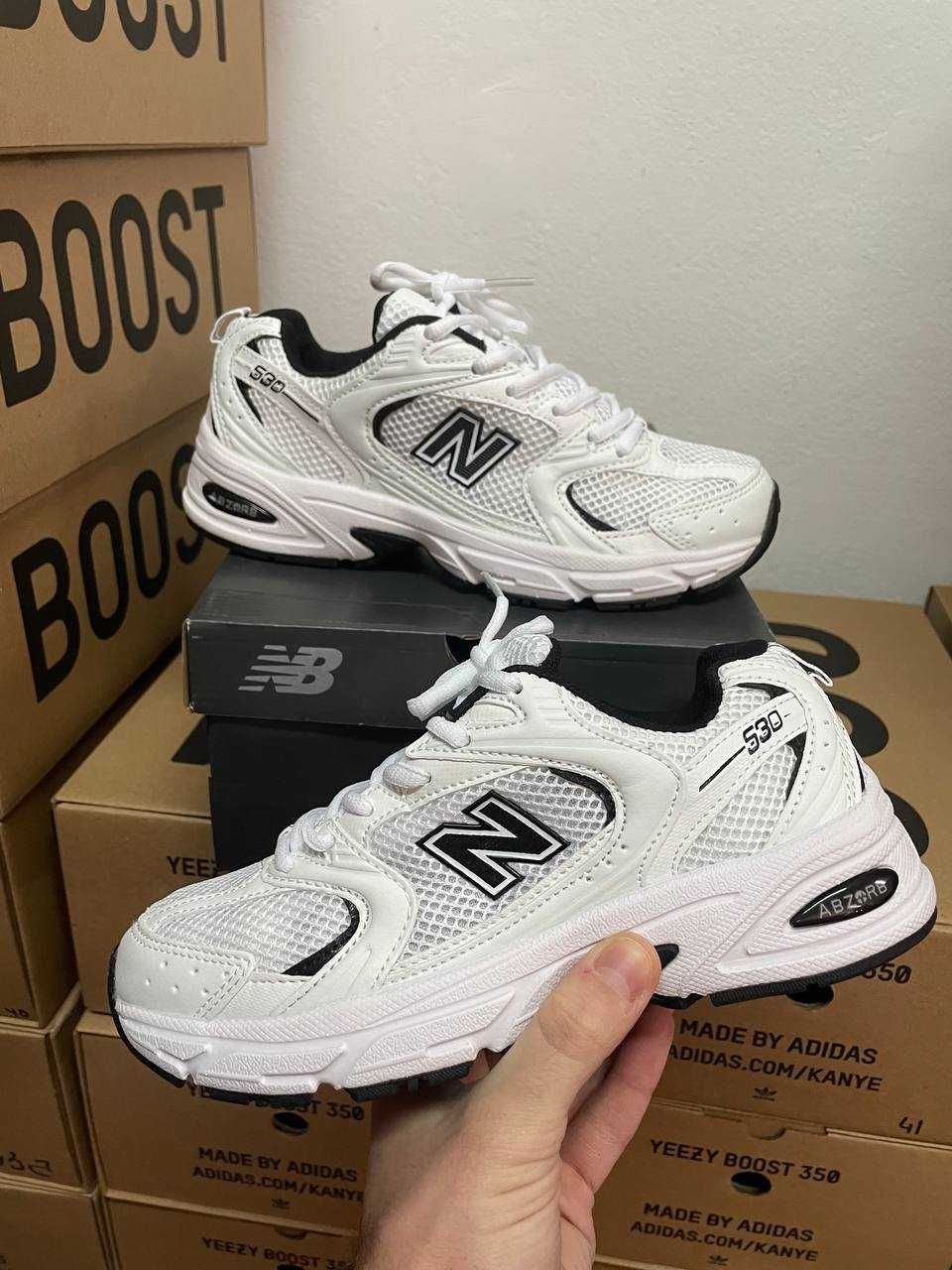 Кроссовки New Balance 530 white black / Нью Беленс 530 белые 37 38 39
