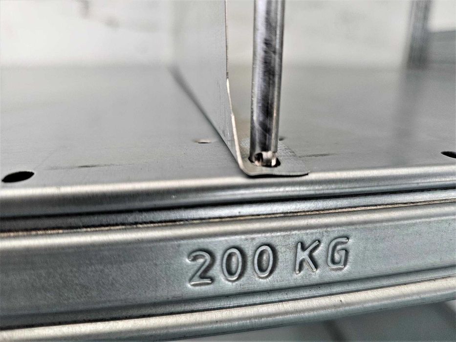 Regał Metalowy 82x200x306cm/9p Magazynowy Ocynk Piwnica Garaż Komórka