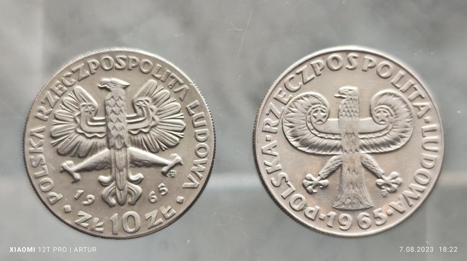 2 monety z PRL Nike i Duża kolumna, zestaw 6