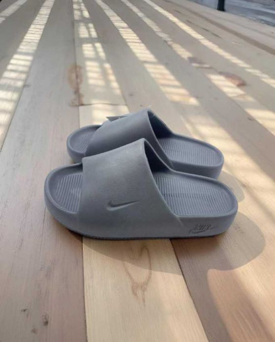 Шльопки найк, сіри шльопанці, гарни та зручна обувь 42 розмір