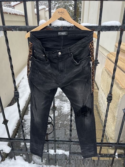 Джинсы amiri leopard
