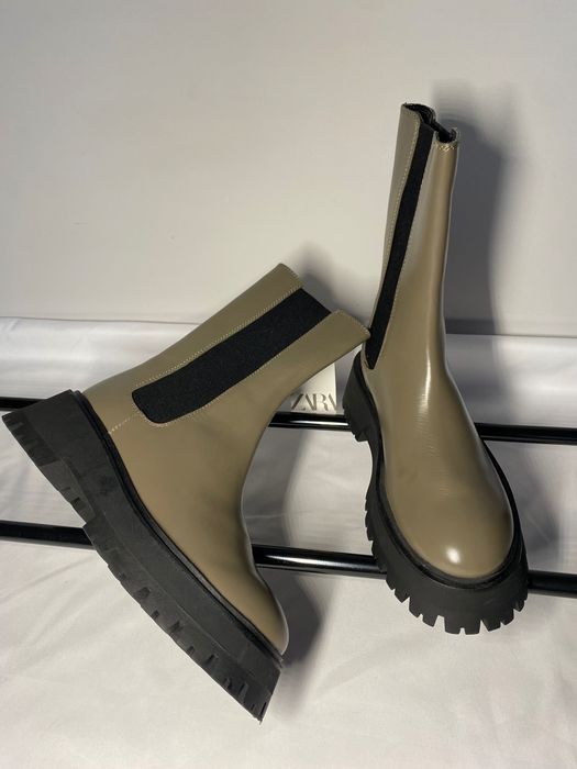 Zara взуття осіннє шкіряне 36 хакі. 39 чорні, 38 коричневі