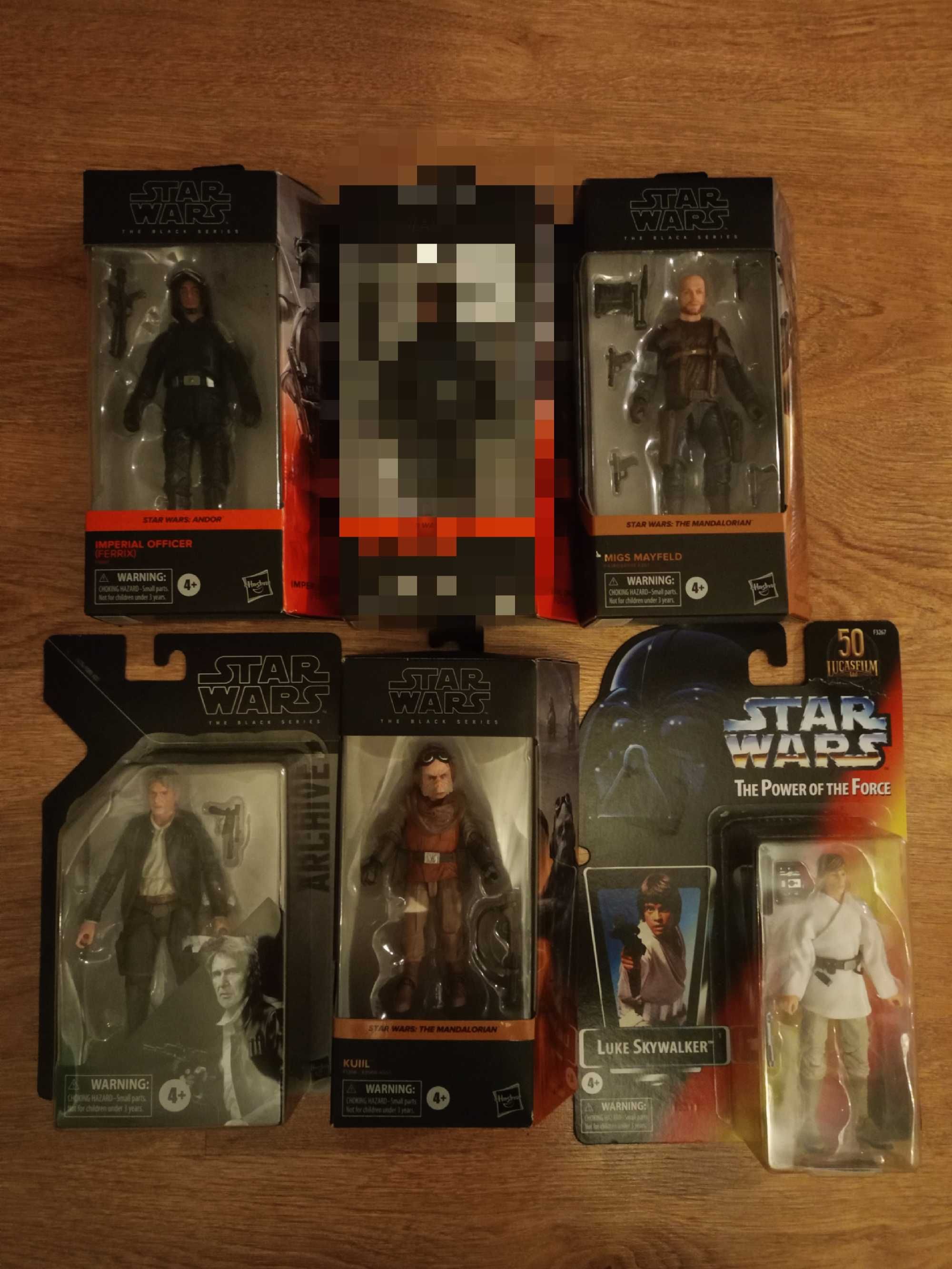 Hasbro Star Wars Black Series figurki Luke Skywalker Han Solo Trooper