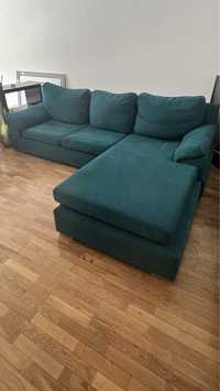 Sofa chaise long verde garrafa