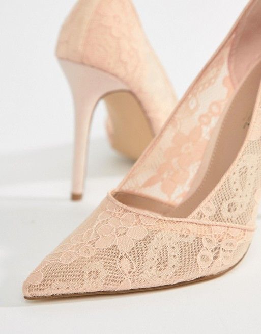 Кружевные туфли на каблуке Miss Selfridge из ASOS