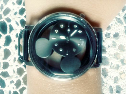 zegarki Mickey Mouse Myszka Miki czarny na pasku
