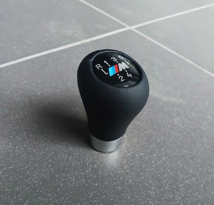 Gałka zmiany biegów krótka skórzana ///M Pakiet BMW 5 biegowa