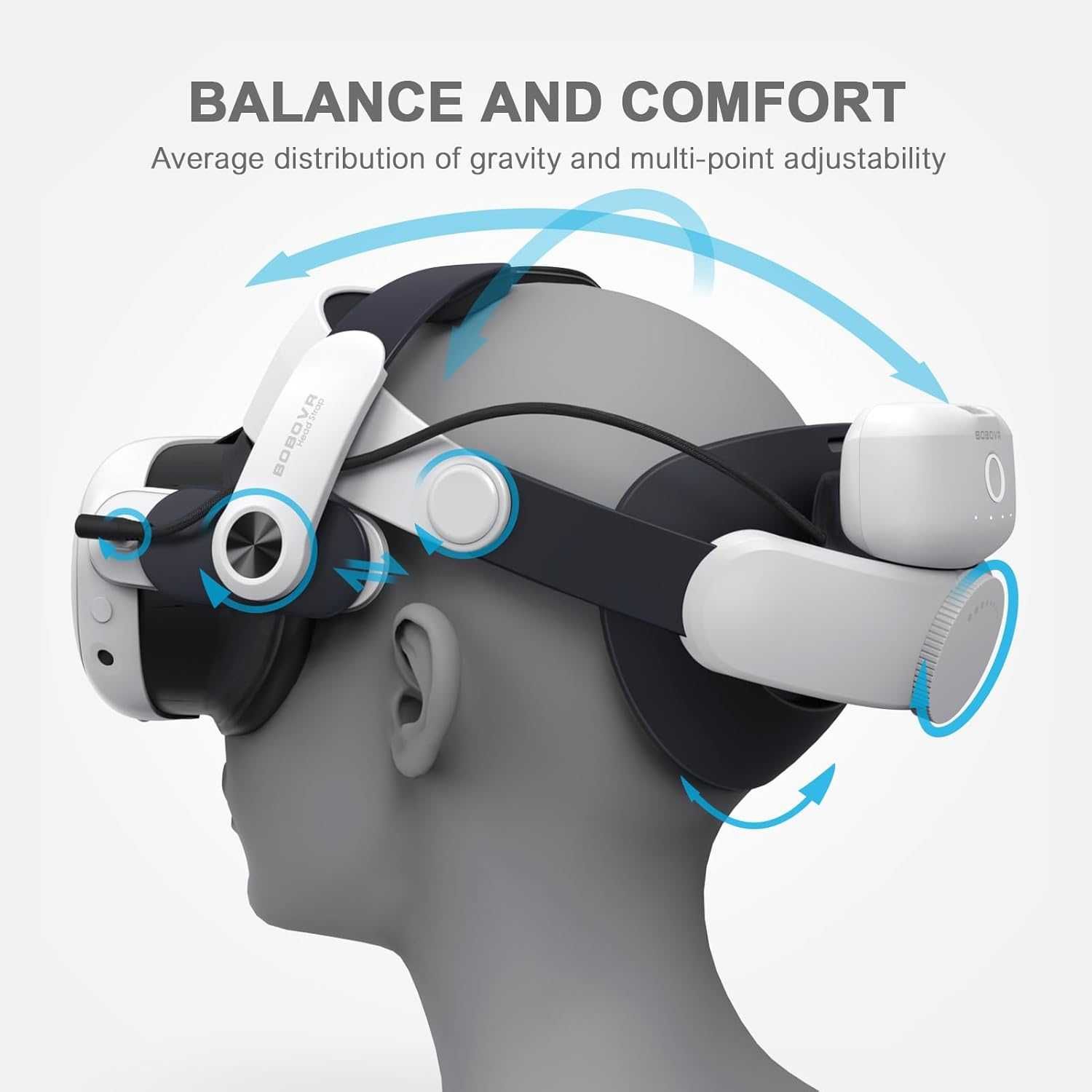 BOBOVR M3 Pro Battery Super Head Strap для Meta Quest 3/3S кріплення