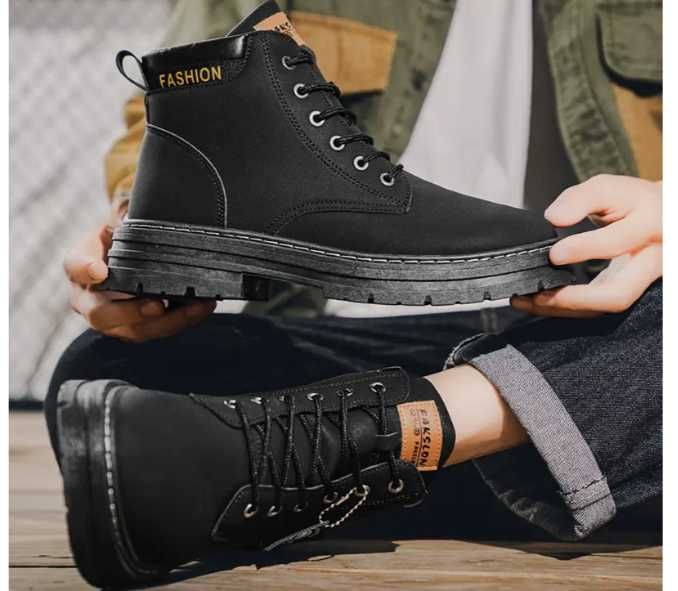 Чоловічі всесезонні вуличні черевики, шнурівка, амортизуюча устілка