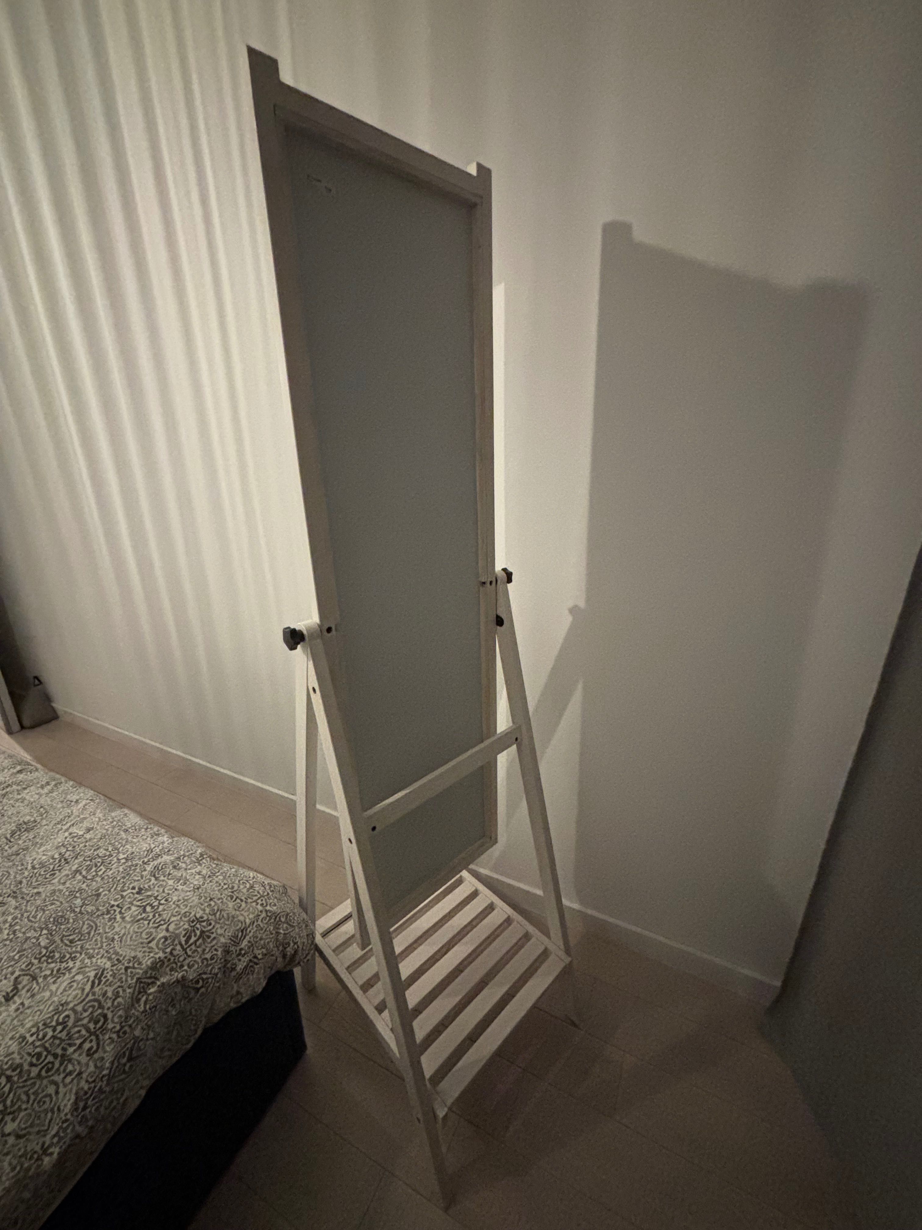 Ikea isfjorden białe lustro stojące