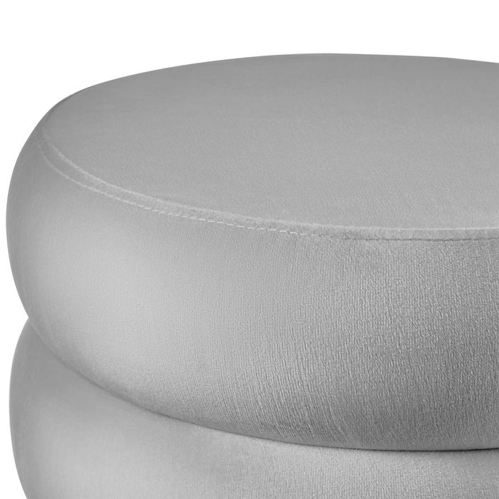 Stołek z miejscem do przechowywania Altu Wygląd aksamitu szary OUTLET