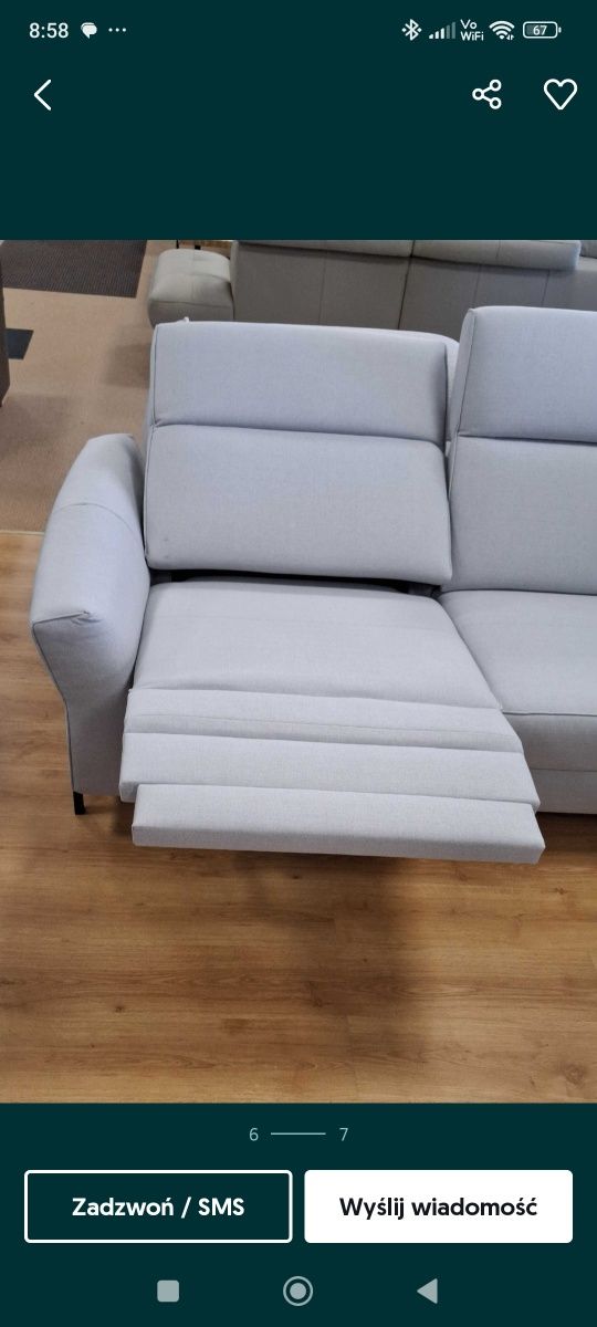 Narożnik Mellow ERAP SOFA z funkcją relaks.