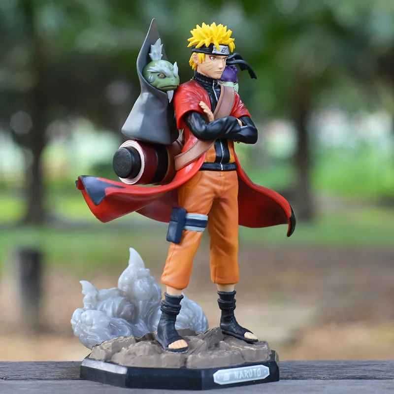 naturo Uzumaqui modo sábio 23cm com os sapos sabios