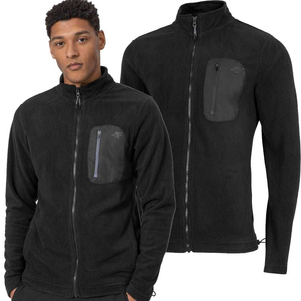 Ciepły Męski Polar 4F Bluza CZARNY (PLM012 20) - L [WYSYŁKA 24H]