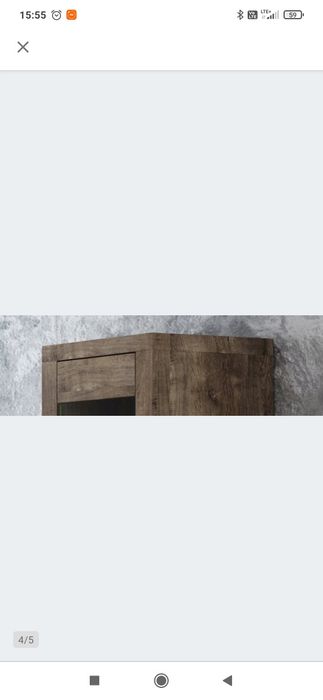 Komoda witryna słupek  jesion ciemny