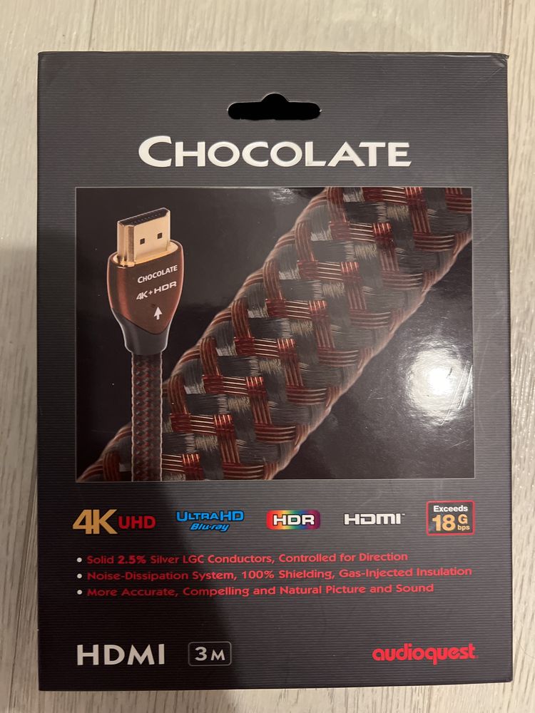 Кабель AUDIOQUEST Chocolate HDMI 2.0 (3D, 4K/UltraHD/HDR) 3 метра