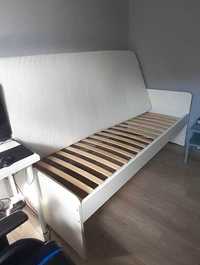 Ikea SLÄKT Łóżko Rama łóżka z dnem z listew, materac, białe, 90x200 cm