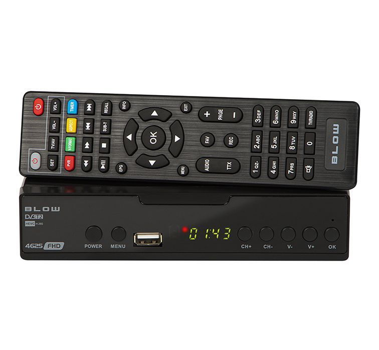 Tuner cyfrowy telewizji naziemnej DVB-T2 H.265 EPG PVR Blow 77-048#