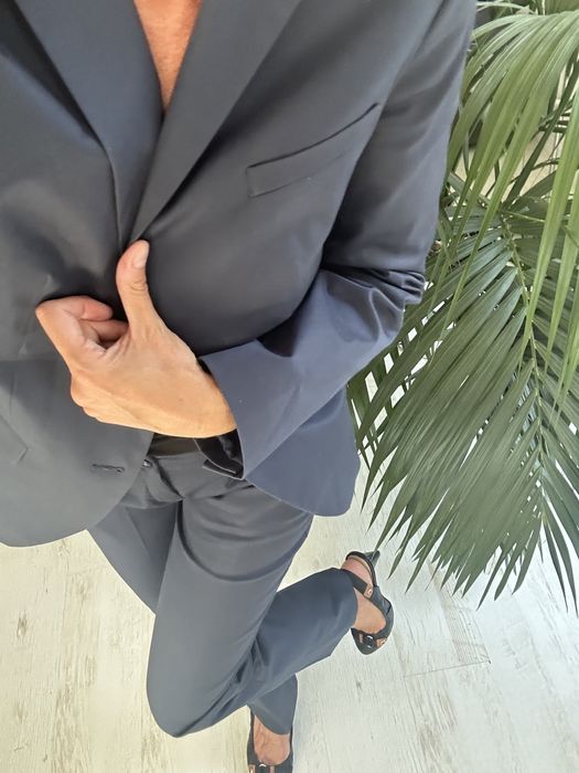 Garnitur żakiet marynarka spodnie Benetton r 36 S cudo