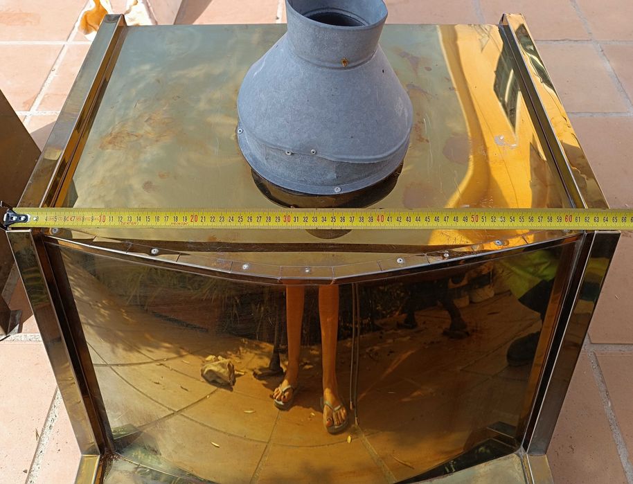 Cheminé em aço macio em cor de bronze