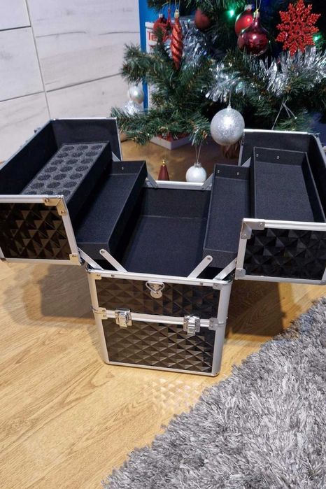 DUŻY KUFEREK KOSMETYCZNY na lampę lakiery akcesoria