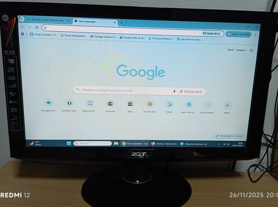 Monitor TV Acer 20"