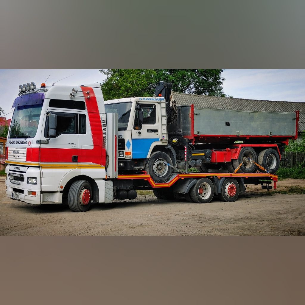 Transport maszyn budowlanych rolniczych koparki ciężarowe usługi HDS 8