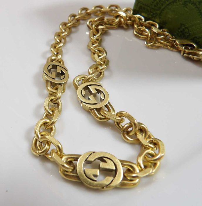 Gucci Double G Brass Gold Necklace naszyjnik