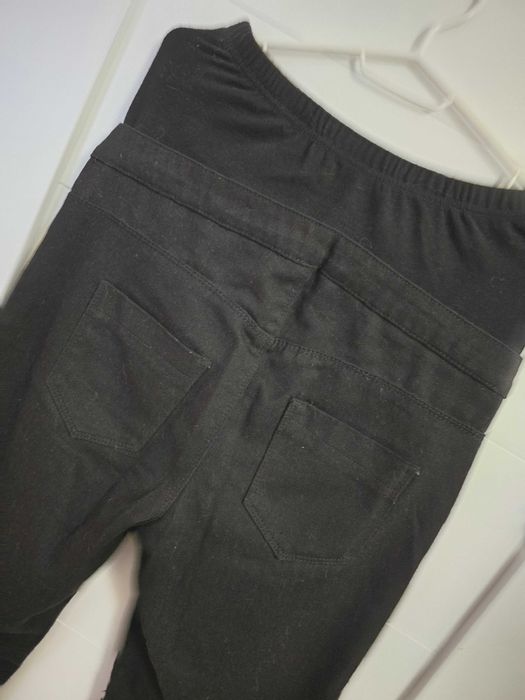 Jeansy ciążowe proste  BooHooo S czarne