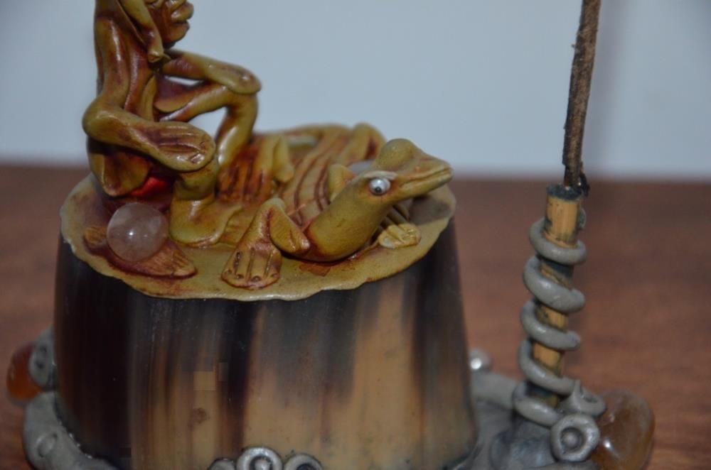 Suporte de Incenso em stick – Vertical - Artesanal – Bambu – Bruxo