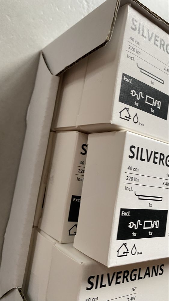 Oświetlenie Ikea Silverglans 40cm antracytowe