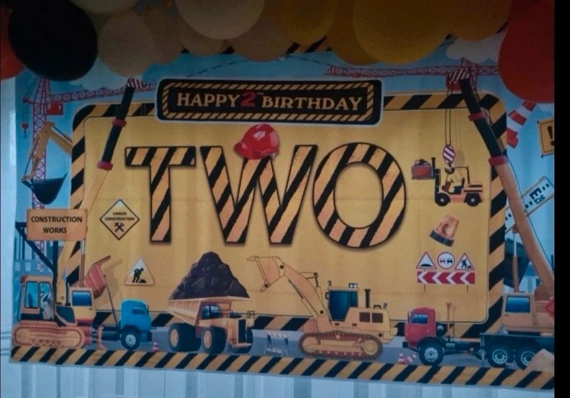 Baner urodzinowy plac budowy