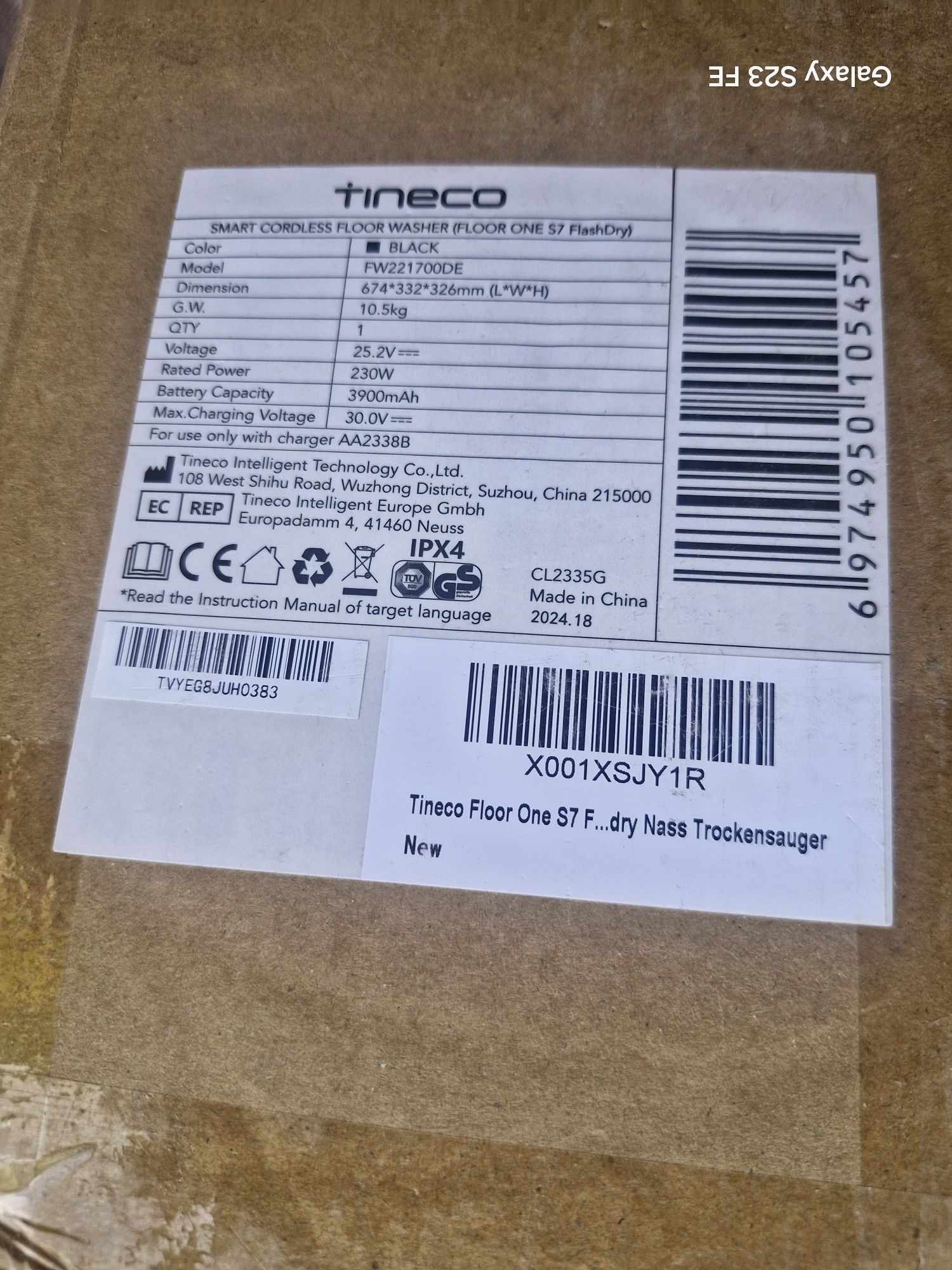 Odkurzacz myjący 3w1 Tineco Floor One S7 FlashDry LED suszenie 70°C HE